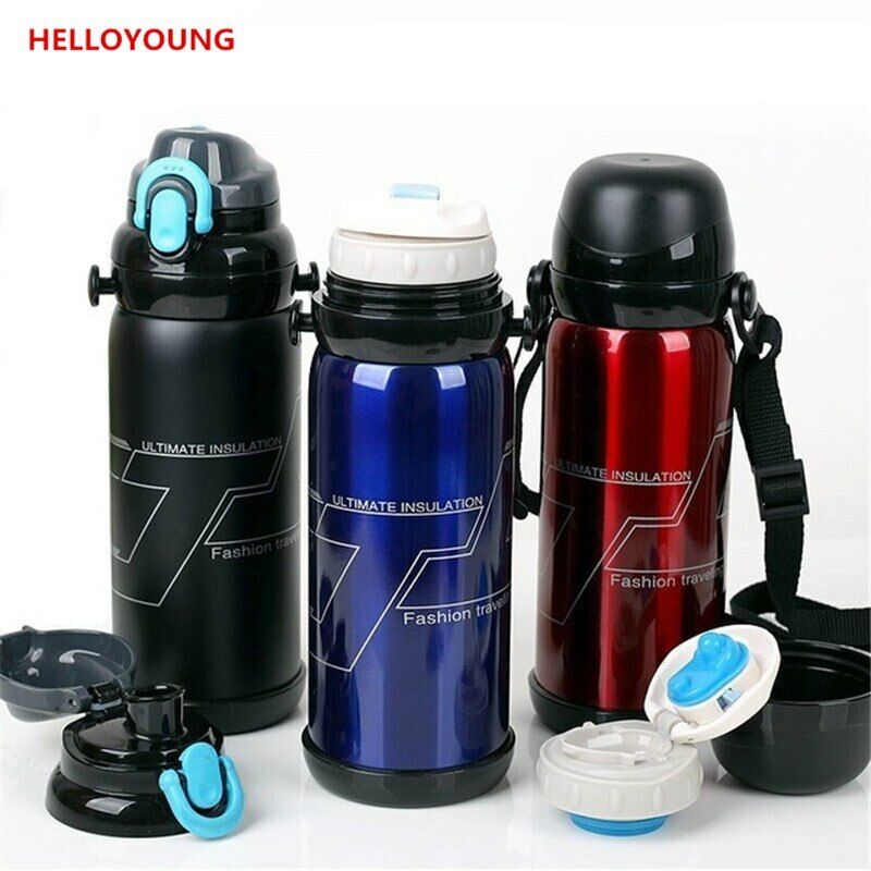 Portable Insulation Kettle Stainless Steel Double Vacuum Bottle Multifunctional