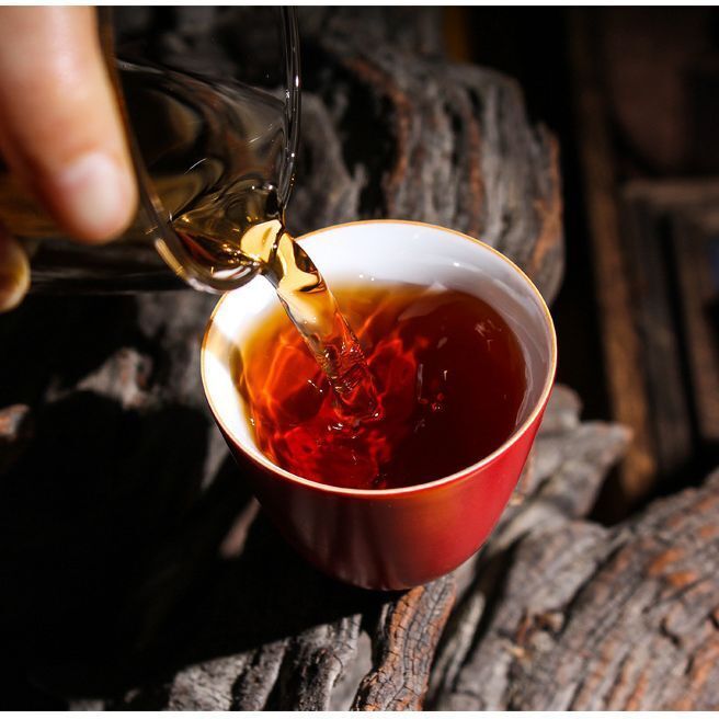 HelloYoung Brown Mountain Ripe Brick Puerh Ripe Tea Brown Mountain Tribute Tea 250g/8.8oz