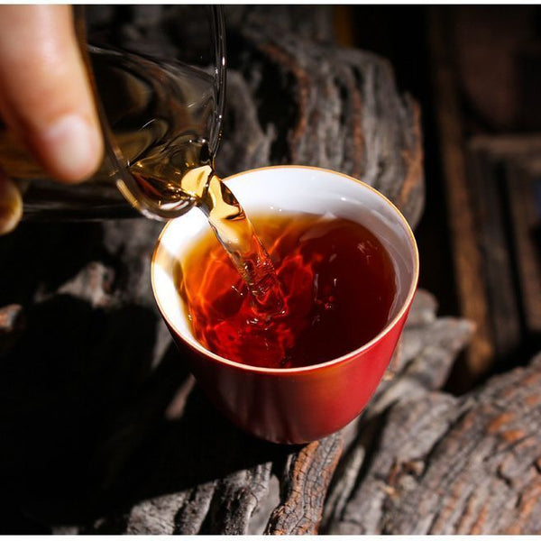HelloYoung Brown Mountain Ripe Brick Puerh Ripe Tea Brown Mountain Tribute Tea 250g/8.8oz