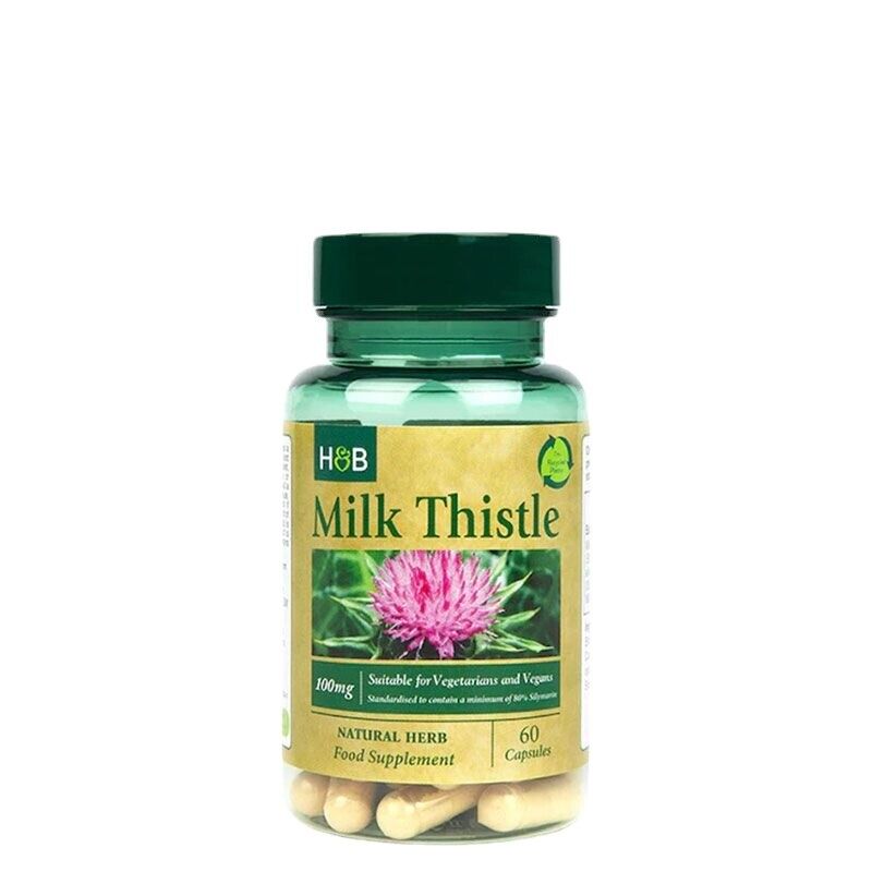 HB Milk Thistle Grass Capsules Health Care Tablets 100mg * 60 Capsules/ Bottle Secondary image