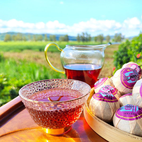 HelloYoung 500g Black Tea Xinhui Small Green Oranges Tangerine Peel Pu'er Cooked Tea