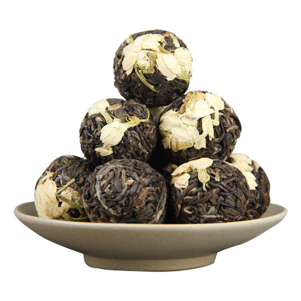 HelloYoung Pu'er Dragon Ball Raw Tea Ancient Tree Flower Pu-erh 500g Chinese Tuocha Jasmine
