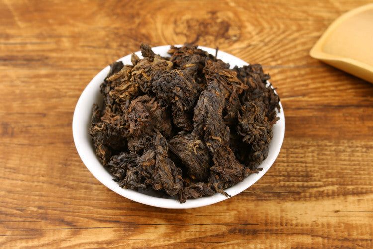 500g Black Tea Puerh Tea,Golden Bud Old Tea Head Menghai Ripe Tea