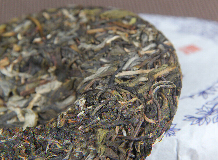 HelloYoung 100g Yunnan Menghai He Kai Sun Green Pu-erh Raw Tea Cake Seven Seed Cake Tea
