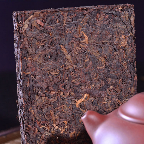 Pu'er Tea 250g/8.8oz Organic Black Tea Ripe Tea Brick Menghai Aged Brick Tea