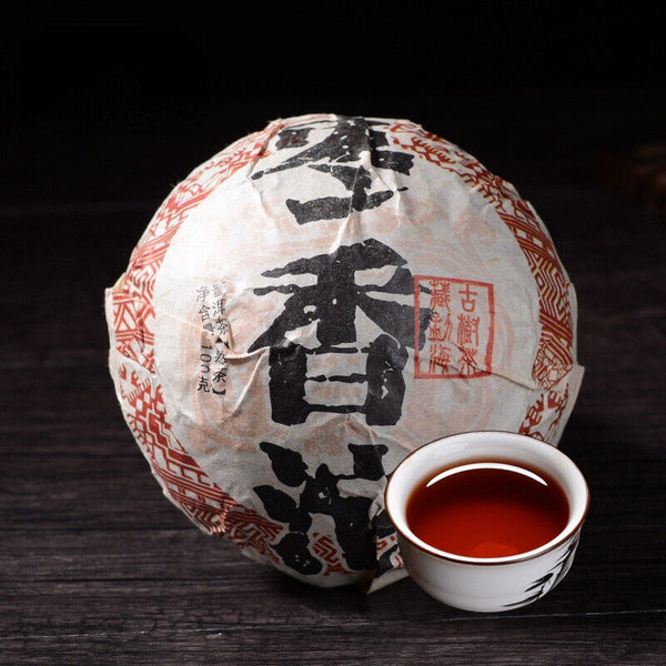 HelloYoung Bamboo Shell Pu-Erh Jujube Fragrant Tuocha Premium Cooked Pu'er Black Tea 500g