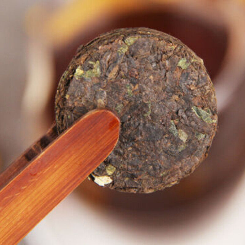 500g Ecology Glutinous Rice Aroma  Pu-erh Tea Ripe Cooked Puer Tea Mini Cake