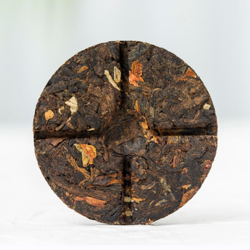 HelloYoung Rose Puerh Tea Iron Box Yunnan Seven Zi Cake Ripe Tea 200g/7.05oz