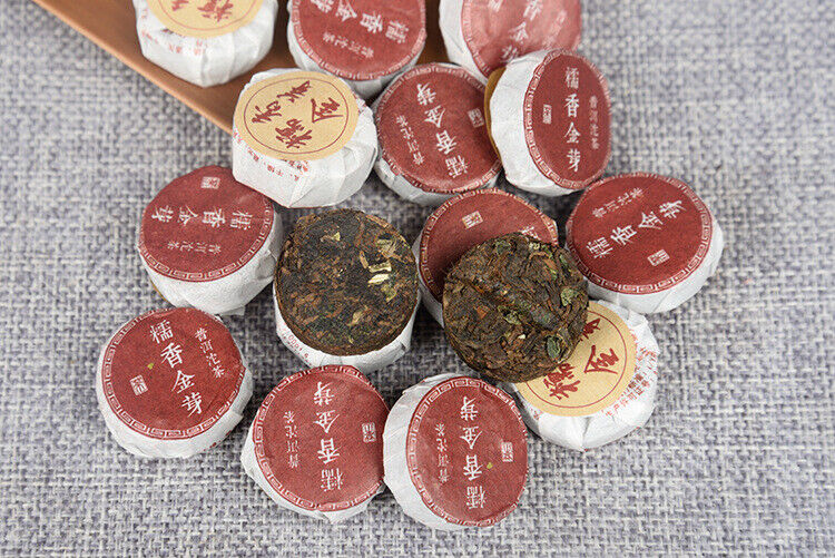 HelloYoung 500g Yunnan Puerh Tea Glutinous Rice Tuo Tea Menghai Golden Bud Mini Tuo Tea
