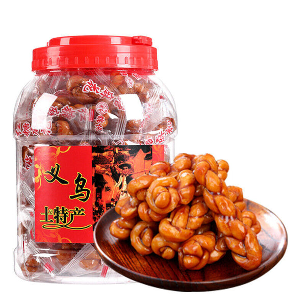Yiwu Red Sugar Twisted Donut Black Sesame Snack Traditional Treats