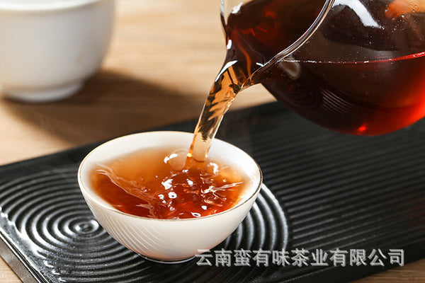 Puerh Ripe Tea, Menghai Yuanmei Yunnan Seventh Cake Ripe Tea 357g