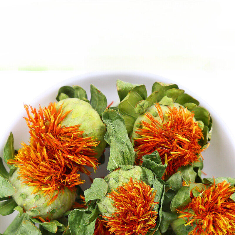 Straw Saffron Heads Straw Saffron Orange Pineapple Dried Flowers 500g Main image