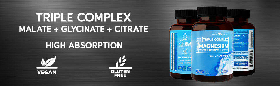 Magnesium Complex 300mg ,MALATE+GLYCINATE+CITRATE  ,90 caps