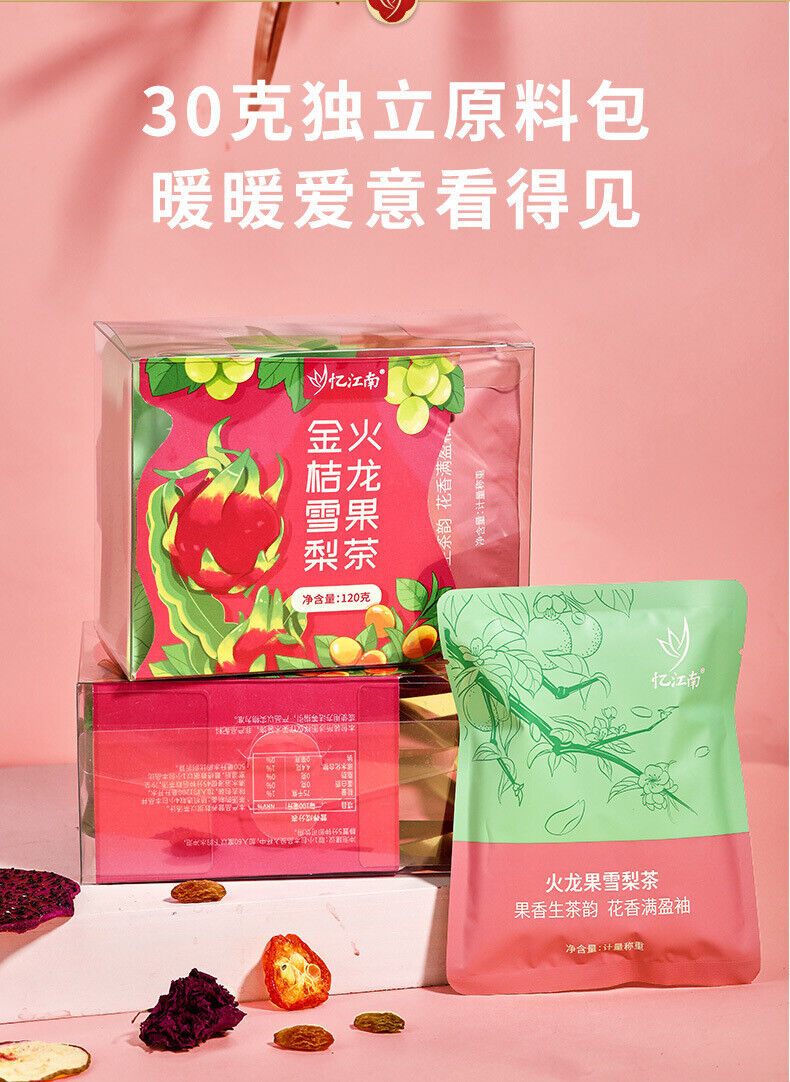 High quality Sydney Kumquat Dragon Fruit Tea Individual Sachets 120g