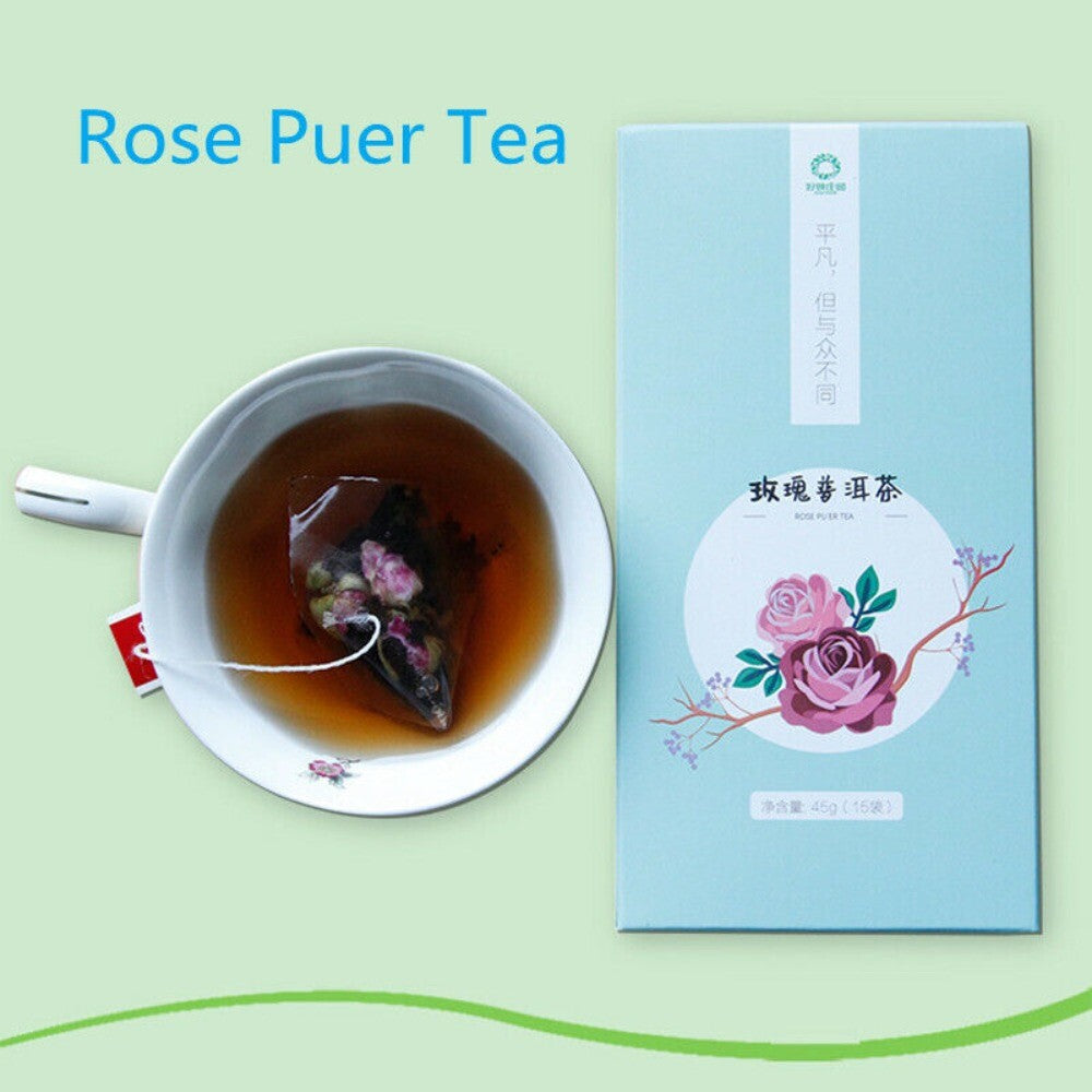 15 Bags Rose Pu'er Tea Chinese Pu-erh Black Tea Triangle Tea Bags Main image