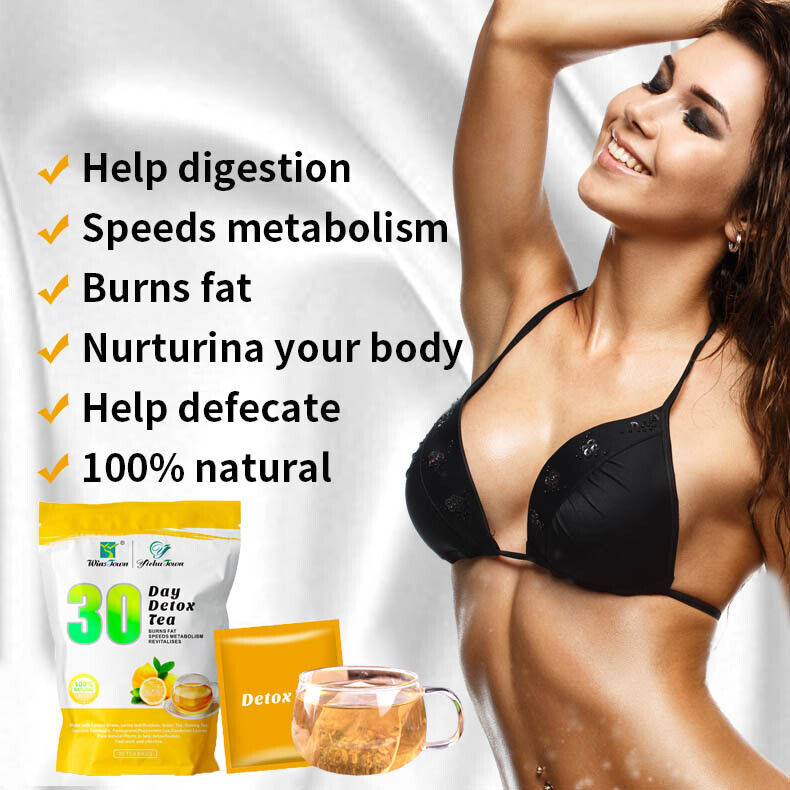 Lemon Flavor 30Days Detox Slimming Tea Loss Weight Boost Metabolism 3g*30bags Secondary image