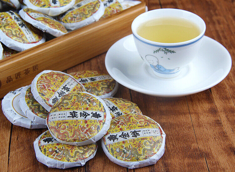 HelloYoung Spring Tea Ancient Tree Gold Cake Gold A Pu'er Tea Raw Tea Mini Small Cake Tea