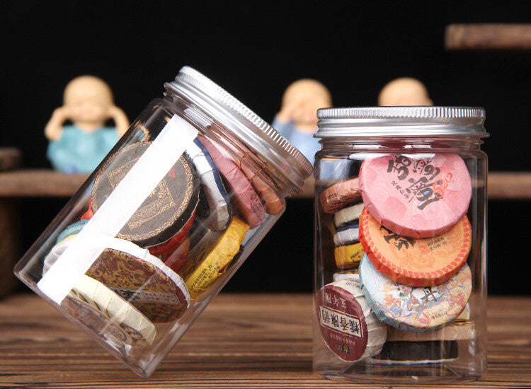 Glutinous Rice Fragrant Raw and ripe Pu-erh Tea - Yunnan Small Tea Cake13pcs/can