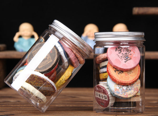 Glutinous Rice Fragrant Raw and ripe Pu-erh Tea - Yunnan Small Tea Cake13pcs/can