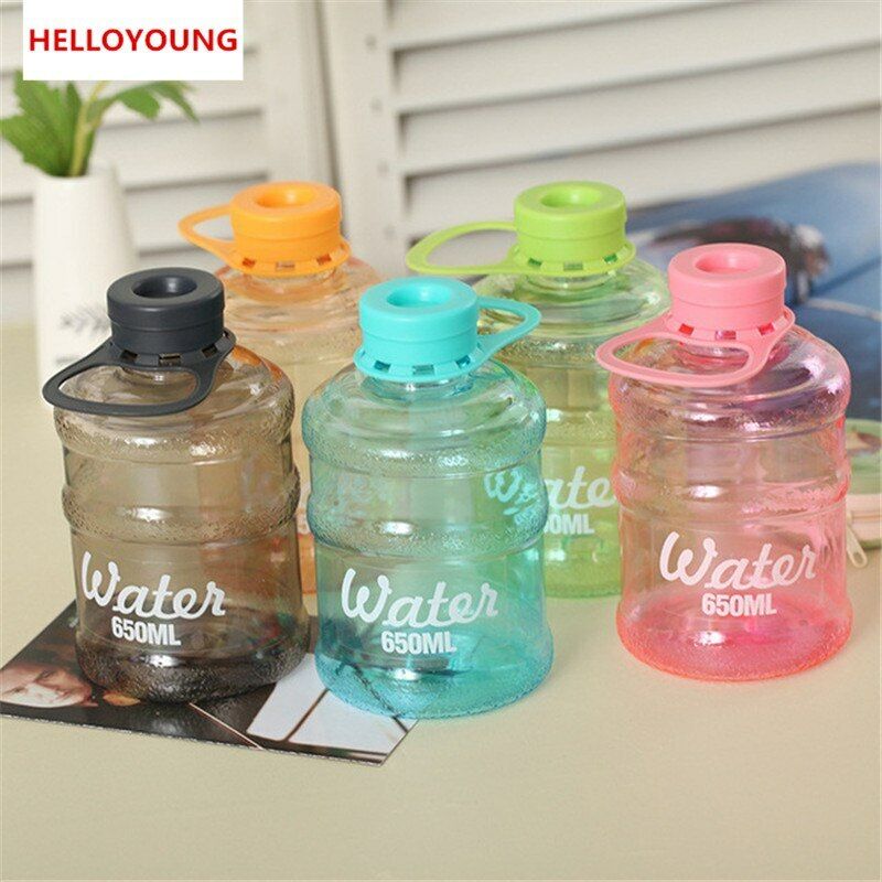 Plastic Bottled Water Bottle Portable Outdoor Drinking Bottle Drinkware Readily