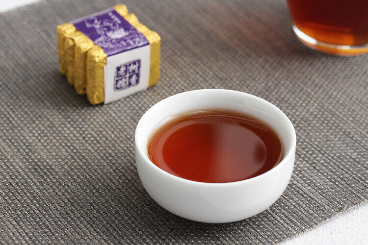 HelloYoung 500g Yunnan Pu-erh Ripe Tea Glutinous Aromatic Mini Square Brick Tea Thin Slices