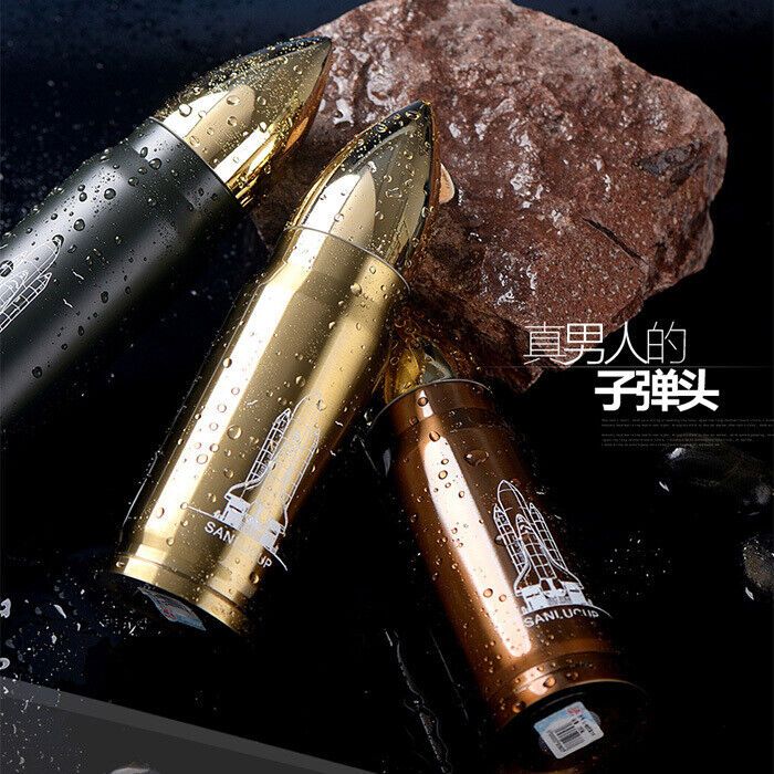 Rocket Bullet Vacuum Insulation Sports Portable Drinkware Stainless Steel Bottle