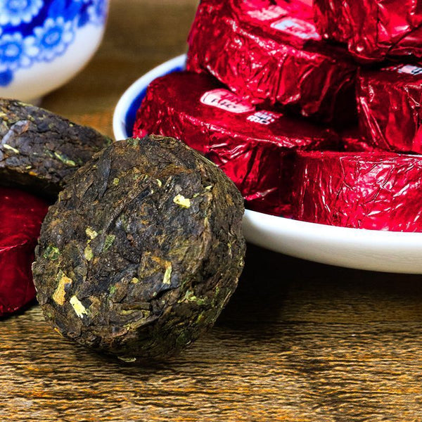 HelloYoung Yunnan Nuoxiang Pu'er Tea Small Tuocha Cake Ripe Tea Grain Packed Black Tea 250g