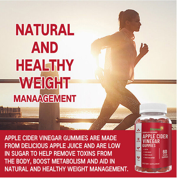 Vitamin B12 Apple Cider Vinegar Gummies Detox Boost 60 Vegan Capsules