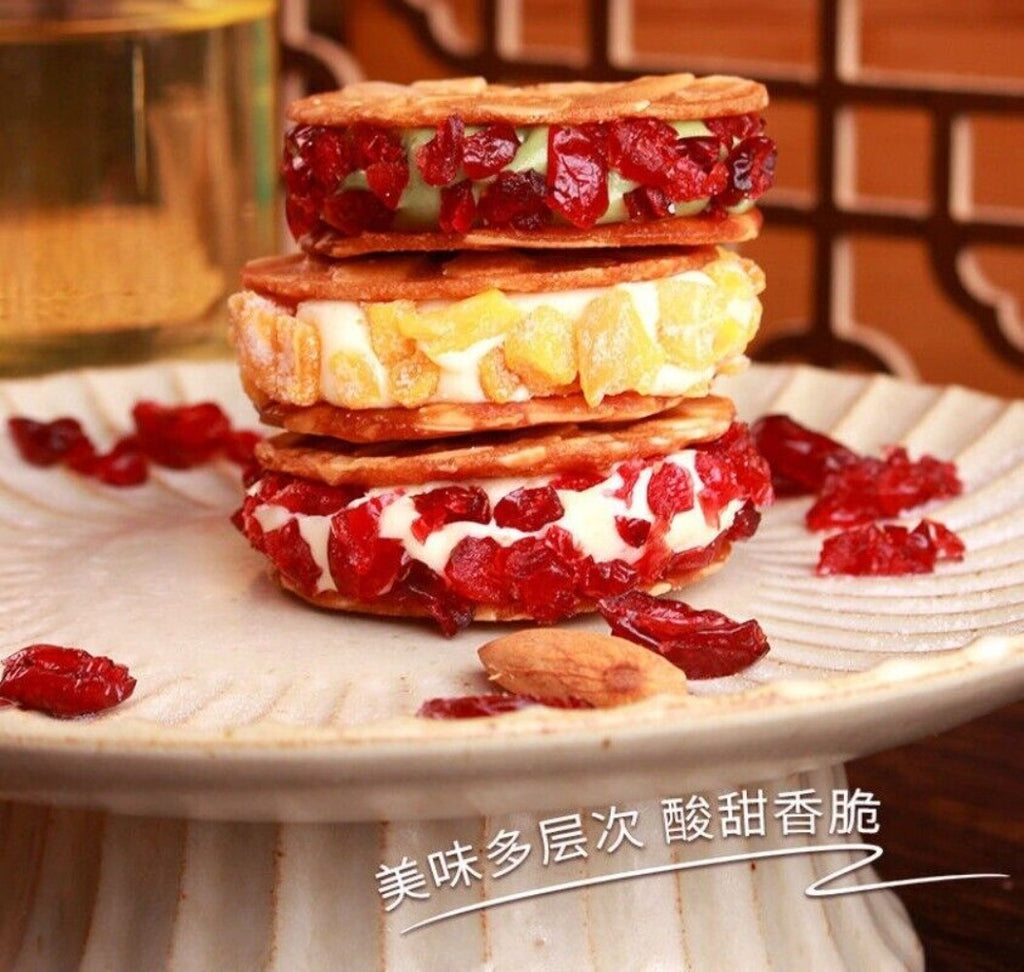 Cranberry Nougat Peach Almond Cookies Delicious Sharing Snack