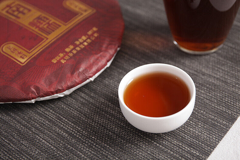 HelloYoung 357g Puerh Tea Leaves Nannushan Old Aged Ripe Tea Yunnan Seven Seed Cake Tea
