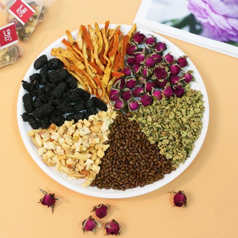 Rose Flower Mulberry Fruit Tea, 5g*20 Bags Premium Apple Rose Lotus Leaf Secondary image