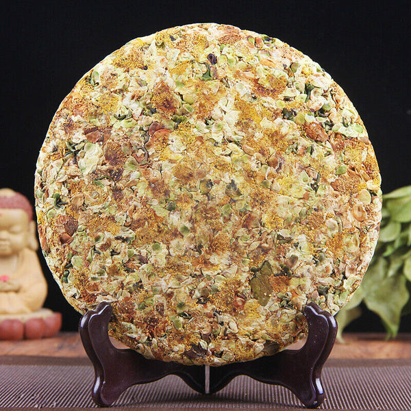 HelloYoung Pu-erh Tea Cake Raw Tea 357g Tea Flower Pu-erh Cake 谷花普洱茶饼生茶357g茶花普洱饼大雪山茶区普洱茶叶