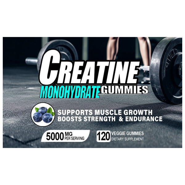 120 Count Kreatin-Monohydrat-Gummis 5000MG Energie und Muskelleistung steigern