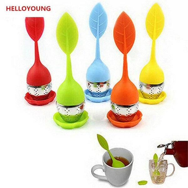 Silicone+Stainless Steel Infuser Tea Filter LooseLeaf Diffuser Mesh Tea Strainer