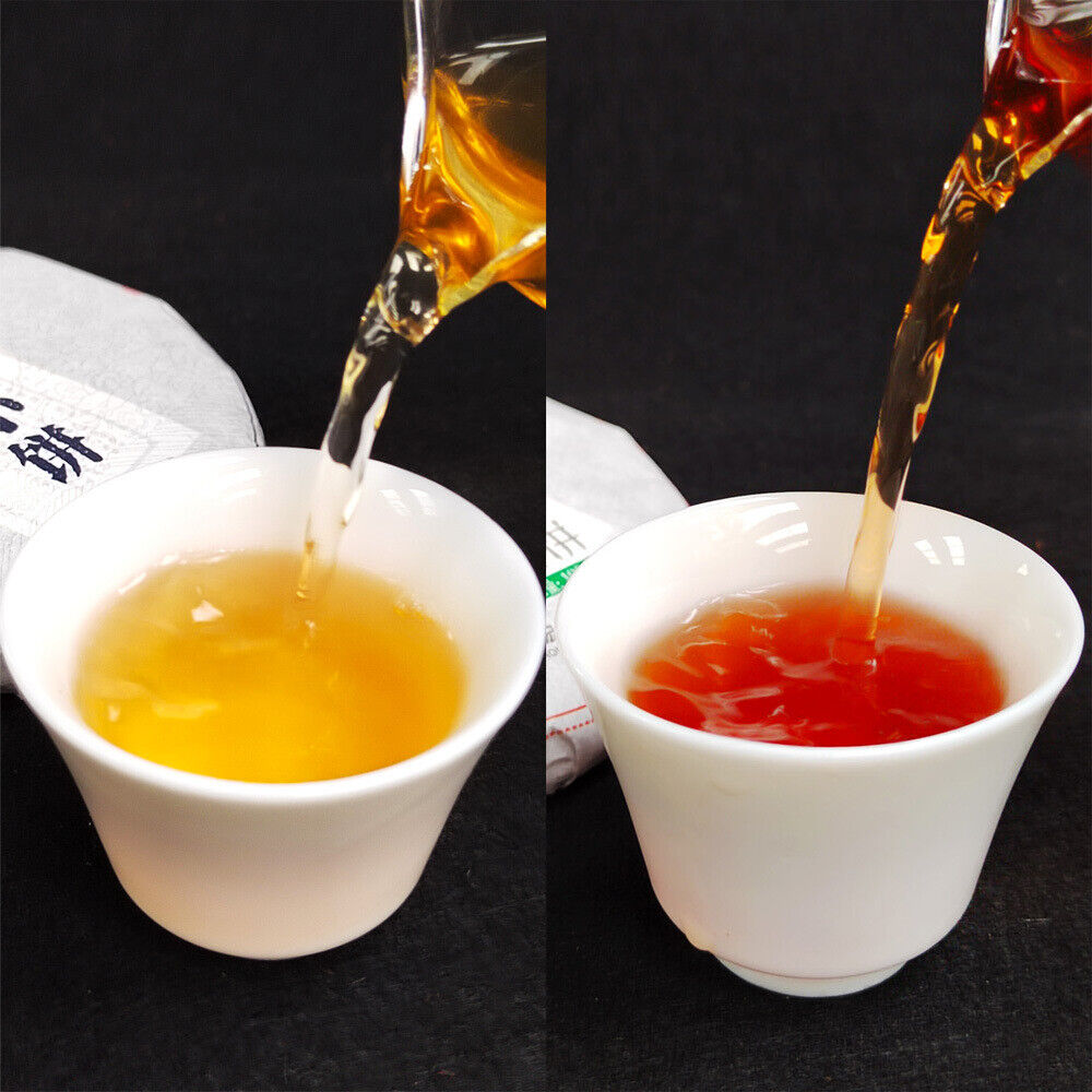 HelloYoung Pu'er Tea 100g Small Cakes Yiwu Pu'er Raw Tea Banzhang Ripe Tea Cake Yunnan Tea
