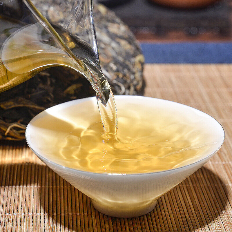 Green Tea Health Care 357g/12.59oz  Pu-erh Tea Cake Yiwu Ancient Tree Cha Tea