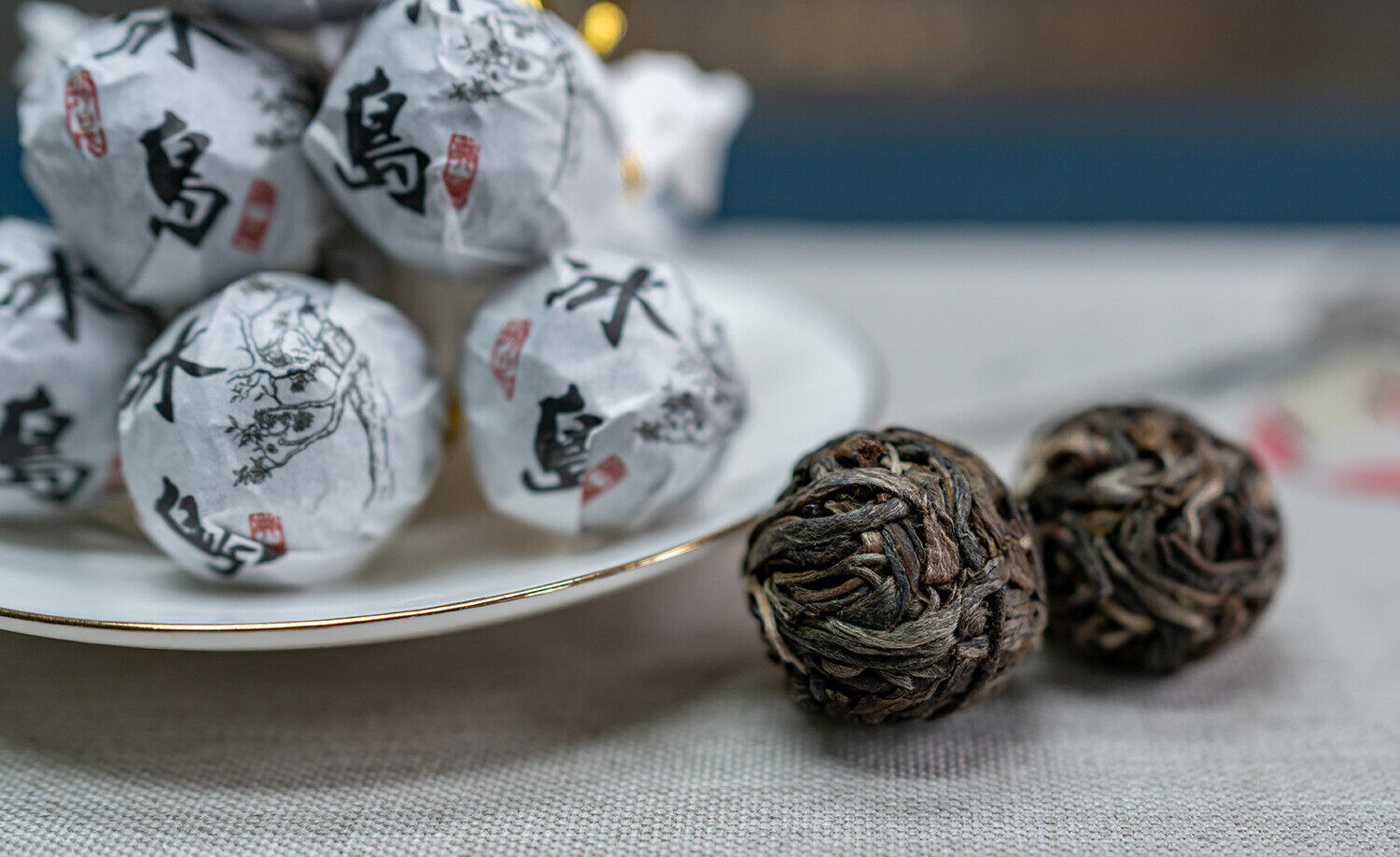 HelloYoung 500g 8g/pc Icelandic Dragon Pearl Pu-erh Raw Tea Handmade Dragon Pearl Tuocha