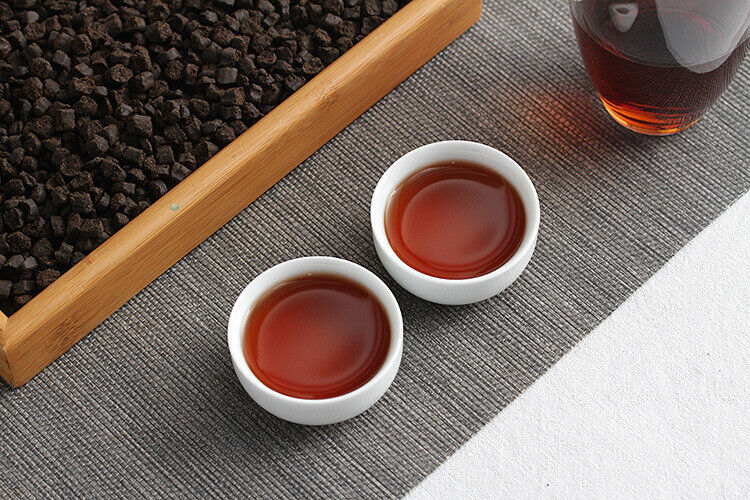 HelloYoung 500g Yunnan Pu'er Ripe Tea 09 Menghai Nuoxiang Tea Fossil New C1 Crushed Silver