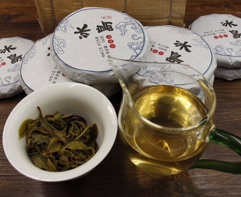 HelloYoung 100g Icelandic Spring Rhythm Pu-erh Tea Raw Cakes 10 cakes mention bamboo shoot