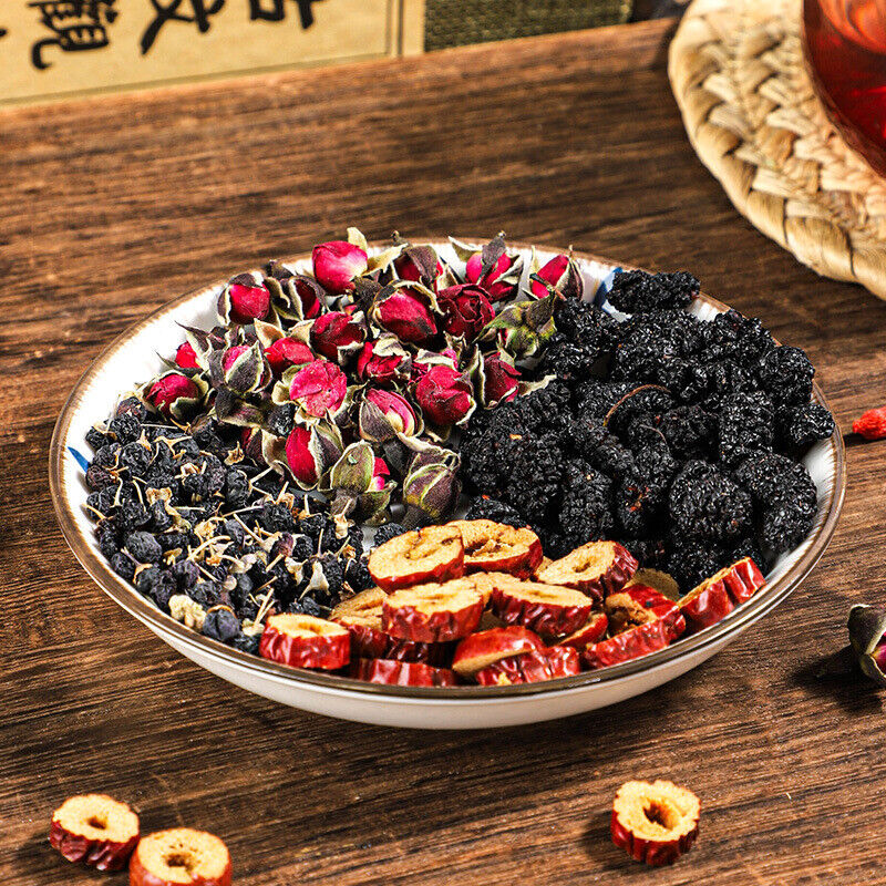 HelloYoung Black goji berry dried mulberries combination for whitening prickly pear rose