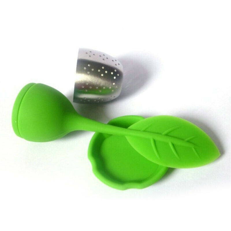 Silicone+Stainless Steel Infuser Tea Filter LooseLeaf Diffuser Mesh Tea Strainer
