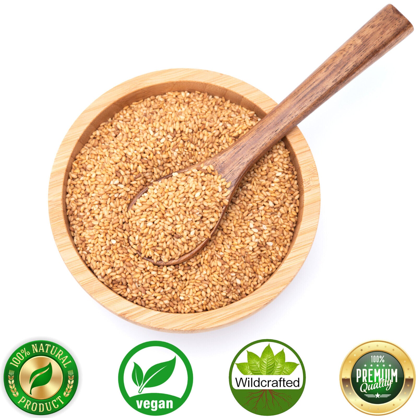 Toasted Sesame Seeds 100% Pure Natural Non-GMO, Kosher, Vegan Bulk