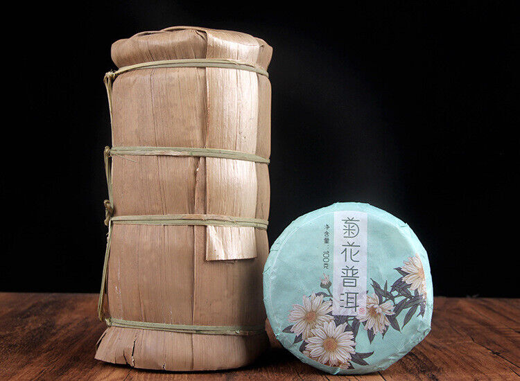 HelloYoung 100g Pu'er Chrysanthemum Tea Tea Cake Fragrant Chrysanthemum Ripe Tea