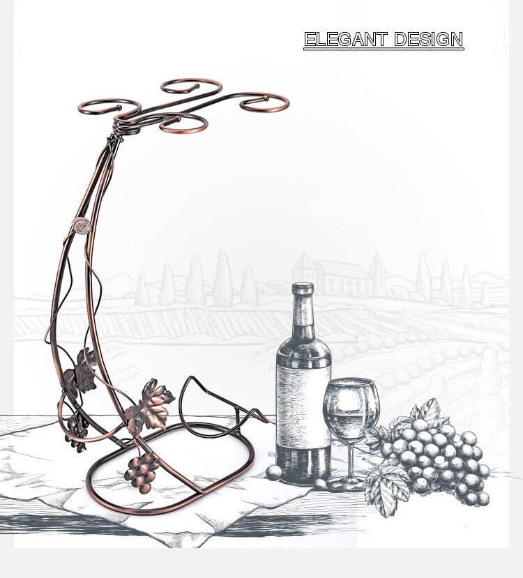 Creative Globlet Holder Wine Rack Metal Bracket Display Stand Gift Bottle Holder