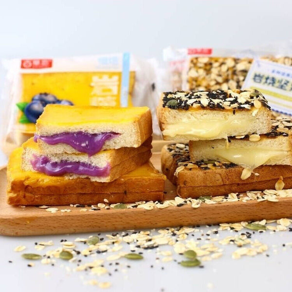Nutty Breakfast Instant Meal Boxed Red Bean Rock Toast Cake Snack
