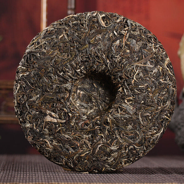Pu'er Tea Old Ban Zhang Sheng Cha Qi Zi Cake Tea Menghai Tea 357g