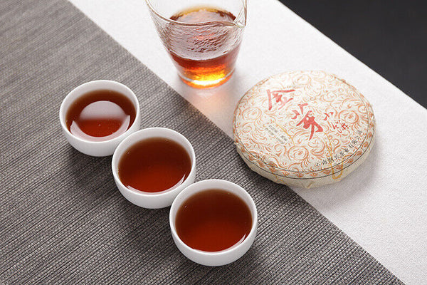 HelloYoung 100g Yunnan Raw Material Puerh Cake Tea Golden Bud Small Cake Palace Ripe Tea