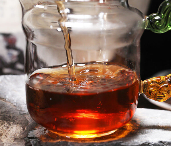 HelloYoung 357g Yunnan OldPanzhang Puerh Ripe Tea Cake Menghai Flavor Pure Material