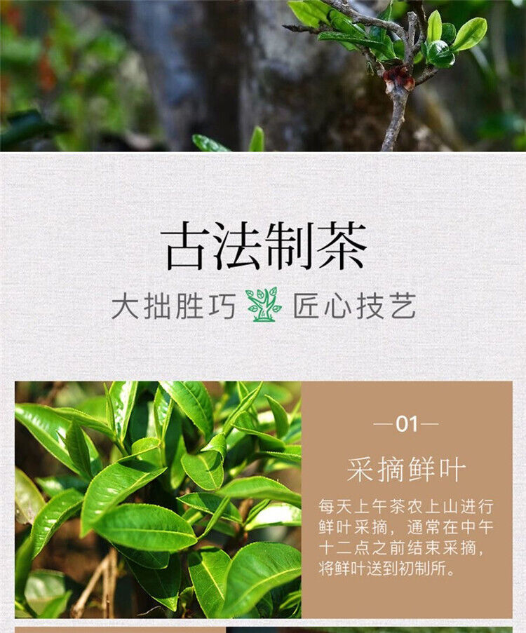HelloYoung 357g Honey Fragrant Sweet Yunnan Pu'er Tea Raw Tea Jingmai Green Qizi Cake Tea