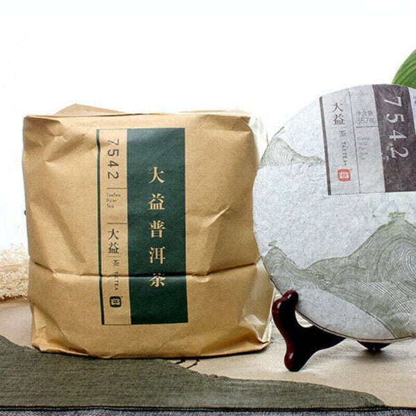 HelloYoung 357g 7542 Pu'er Tea Cake Menghai Dayi Chinese Yunnan Puerh Pu-erh Cha Puer